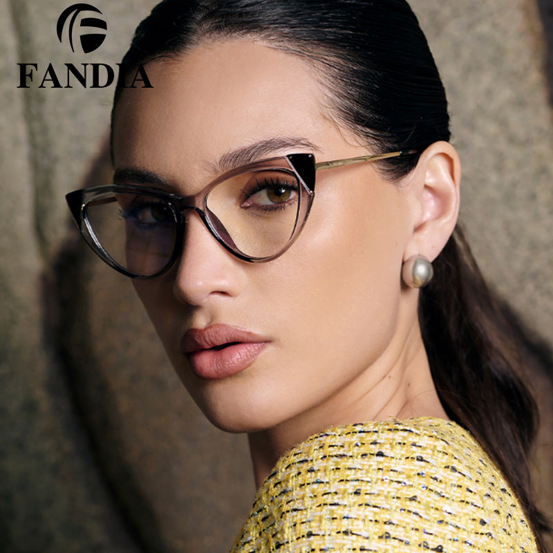 Cat-Eye Blue Light Blocking Glasses for Women – Large Full Frame TR90 Optical Eyewear
