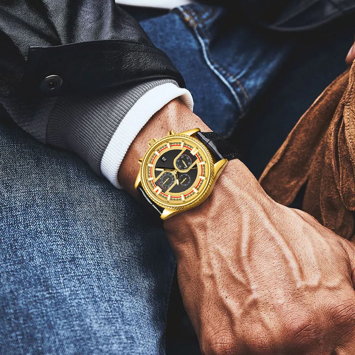 Men’s Classic Automatic Mechanical Watch – Luminous Dial & Calendar