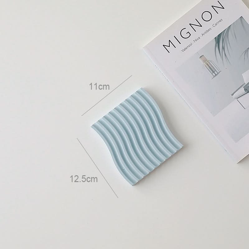 Nordic 3D Plaster Round Tray - Wave Pattern, Photo Props & Decoration