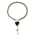 Velvet Heart Pendant Necklace for Women – Layered Clavicle Chain Jewelry