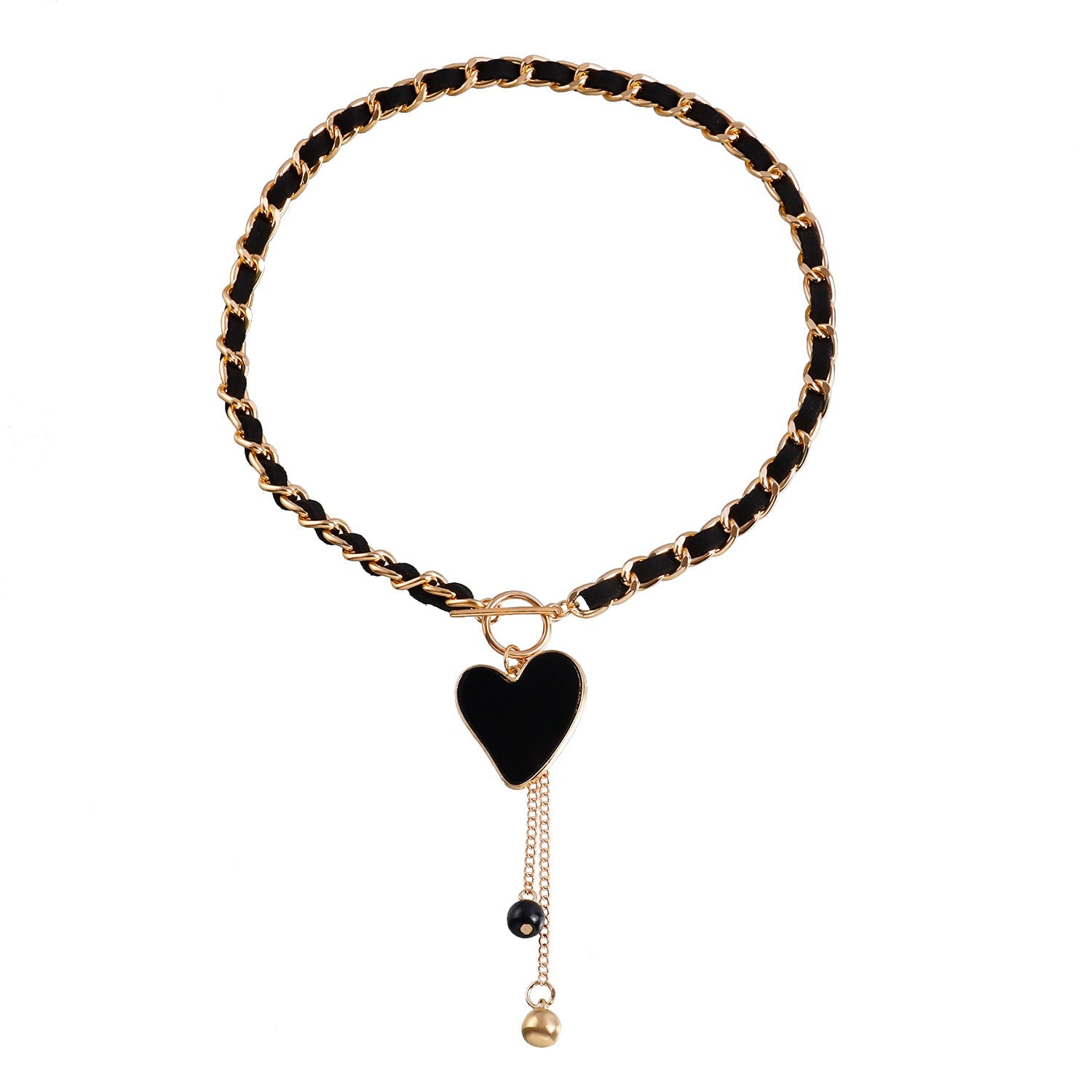 Velvet Heart Pendant Necklace for Women – Layered Clavicle Chain Jewelry