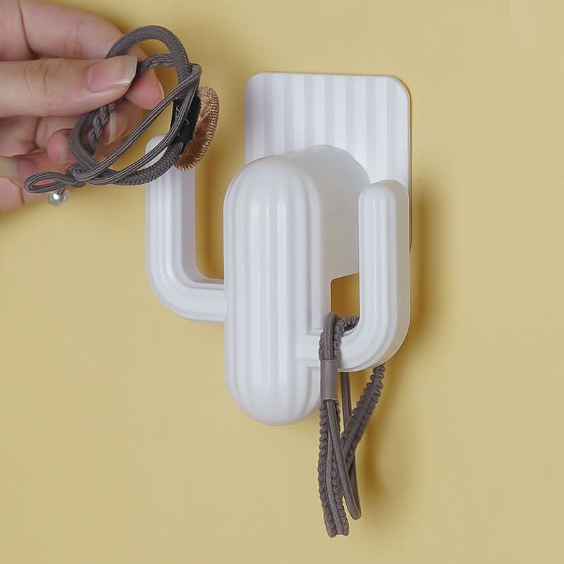 Cute Rotating Sticky Cactus Wall Hook for Keys, Bags & Accessories (Pack of 2)