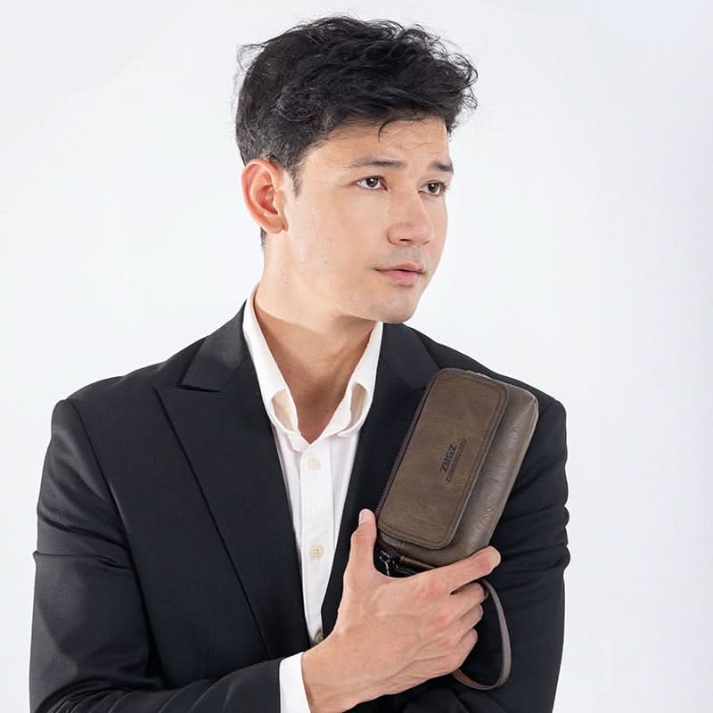 Men’s Leather Waist Phone Bag – Multi-Functional Coin Purse