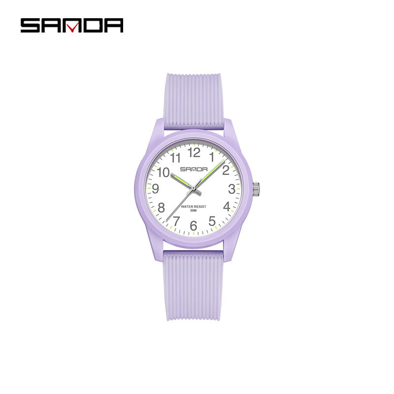 Sanda Dual Calendar Couple Quartz Watch – Waterproof Fashion Watch for Men & Women