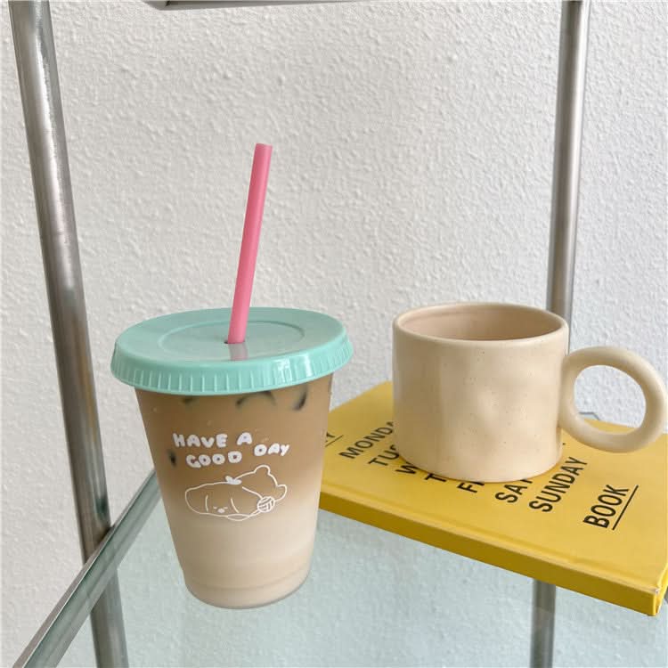 Korean Cartoon Puppy Travel Coffee Tumbler