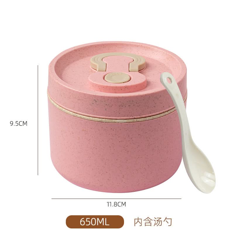 Microwave-Safe Japanese Round Lunch Box with Tableware