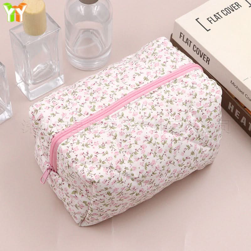Spring Floral Large Capacity Travel Cosmetic Bag