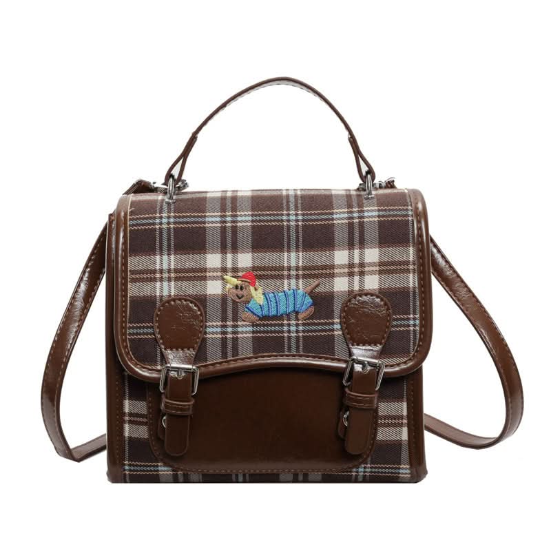 Women's Retro Plaid Small Backpack – Stylish Commuter Bag