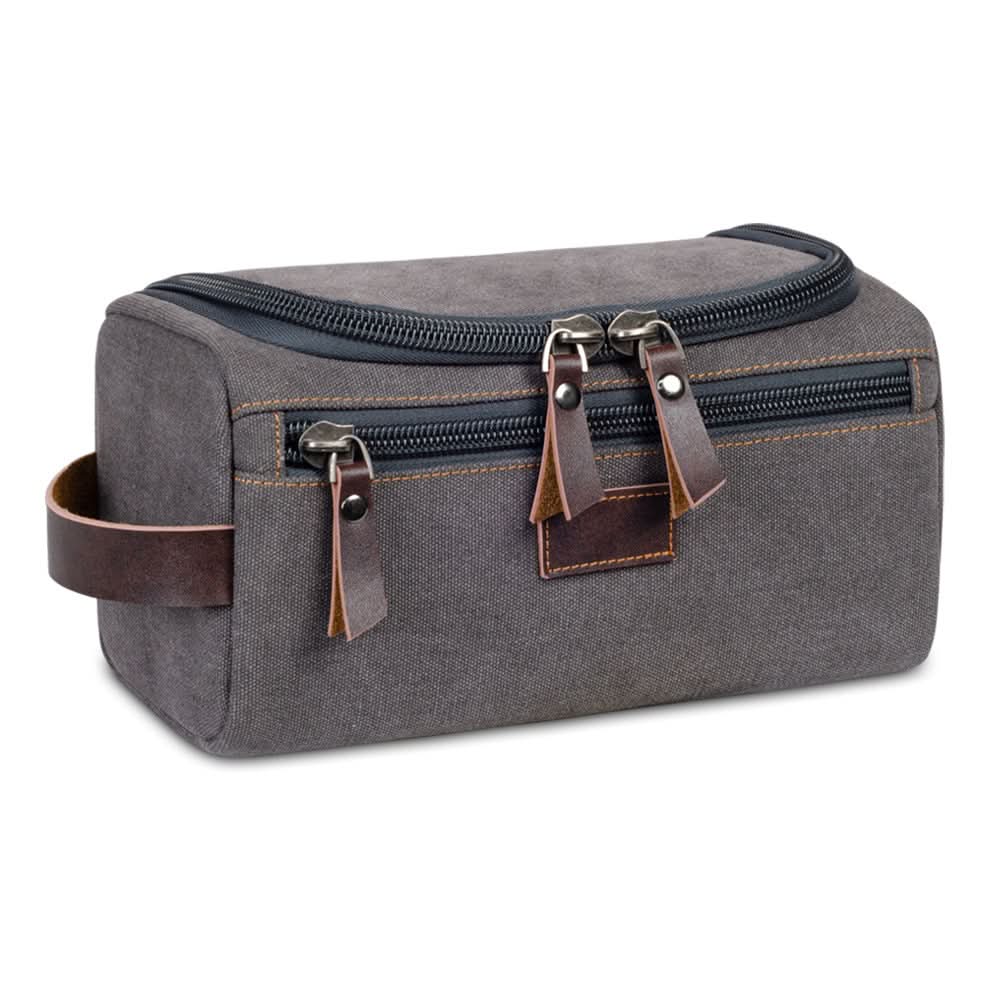 Retro Canvas Toiletry Bag - Portable Handheld Cosmetic Organizer