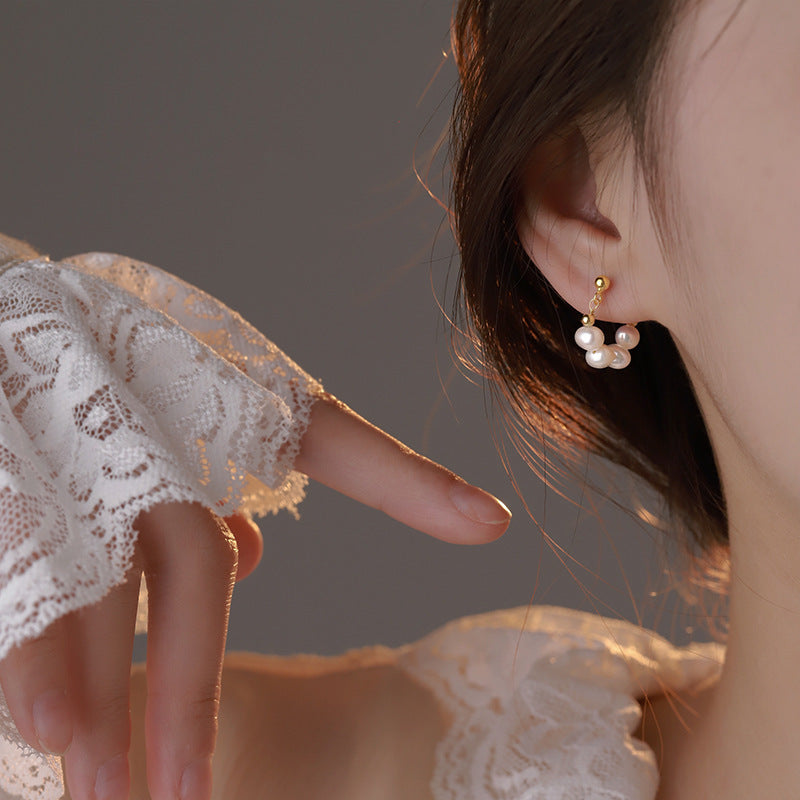 Baroque Pearl Beaded Earrings for Women – Retro U-Shaped Jewelry