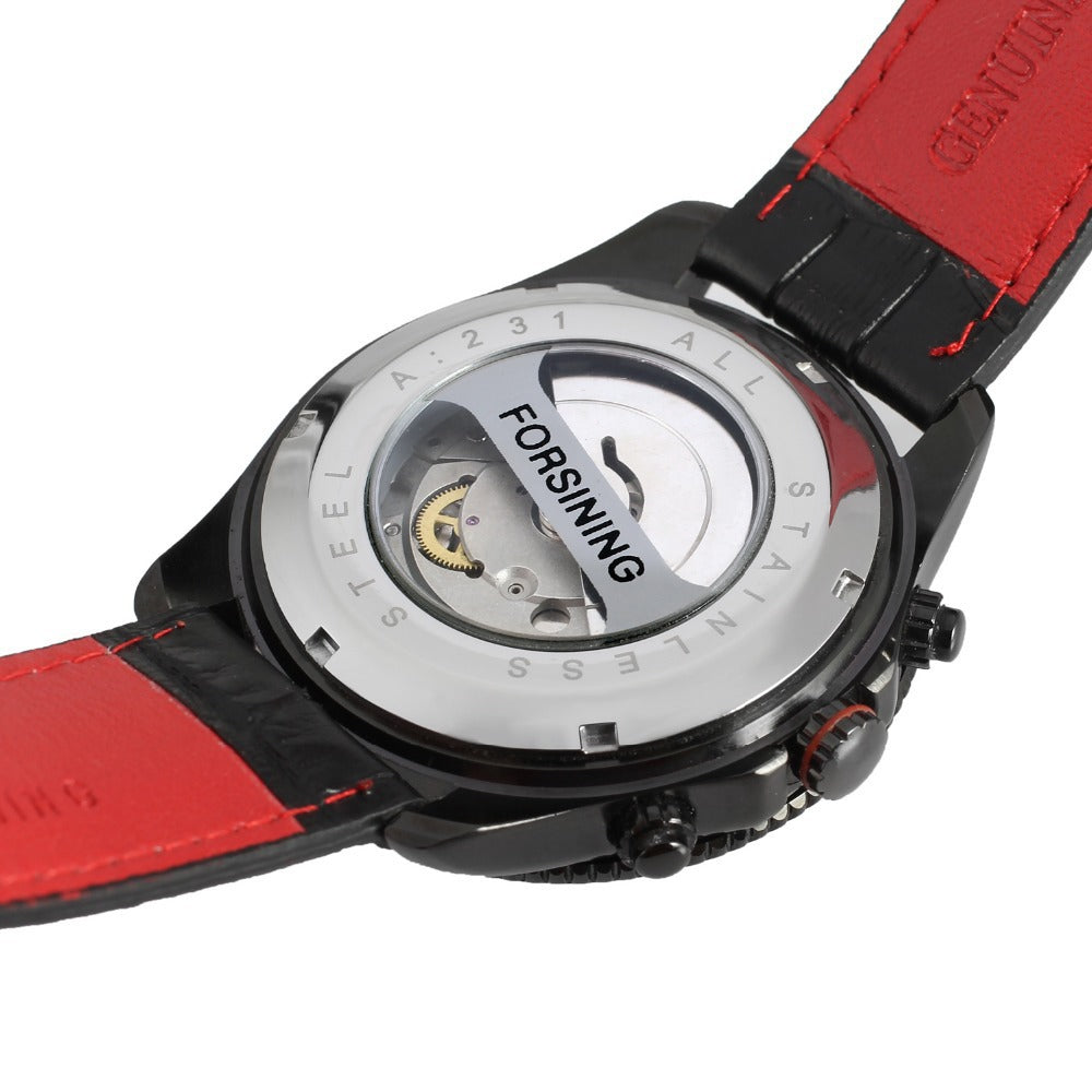 Men's Mechanical Tourbillon Watch – Month & Moon Phase Display