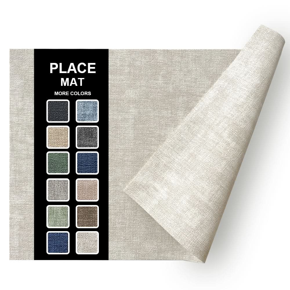 Double-Sided Leather Waterproof Square Placemat