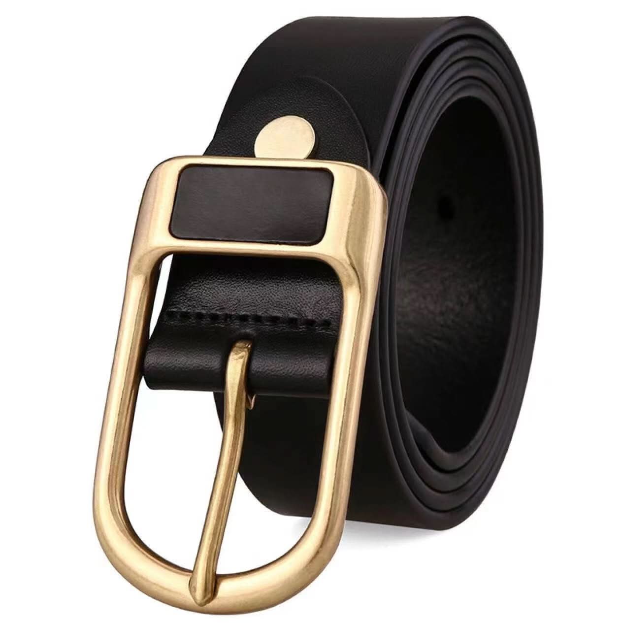 Men's Retro Business Style PU Leather Belt with Alloy Pin Buckle – 120cm