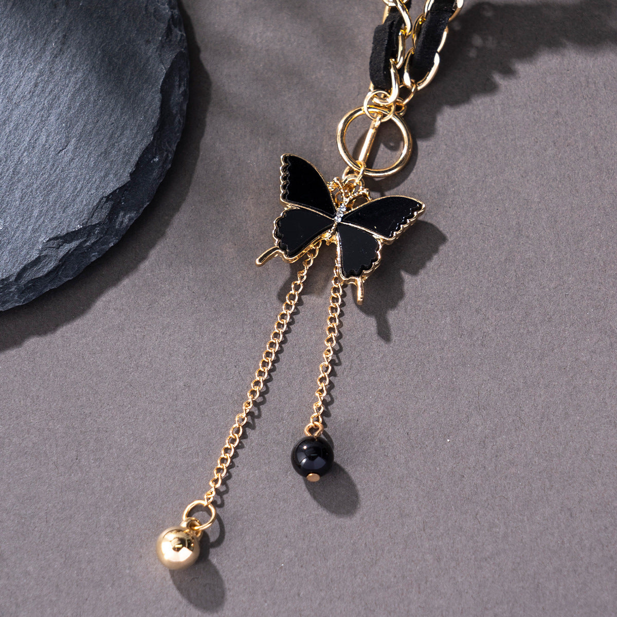 Velvet Heart Pendant Necklace for Women – Layered Clavicle Chain Jewelry