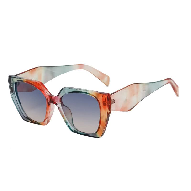 Stylish Cat-Eye Sunglasses for Women – Wide Temple Full-Frame UV Protection Shades