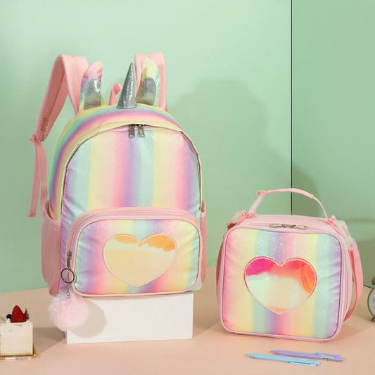 Girls' Sequin Unicorn Backpack – Pink Glitter School Bag