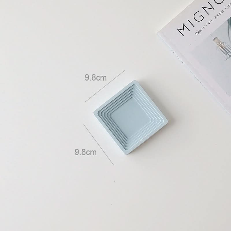 Nordic 3D Plaster Round Tray - Wave Pattern, Photo Props & Decoration