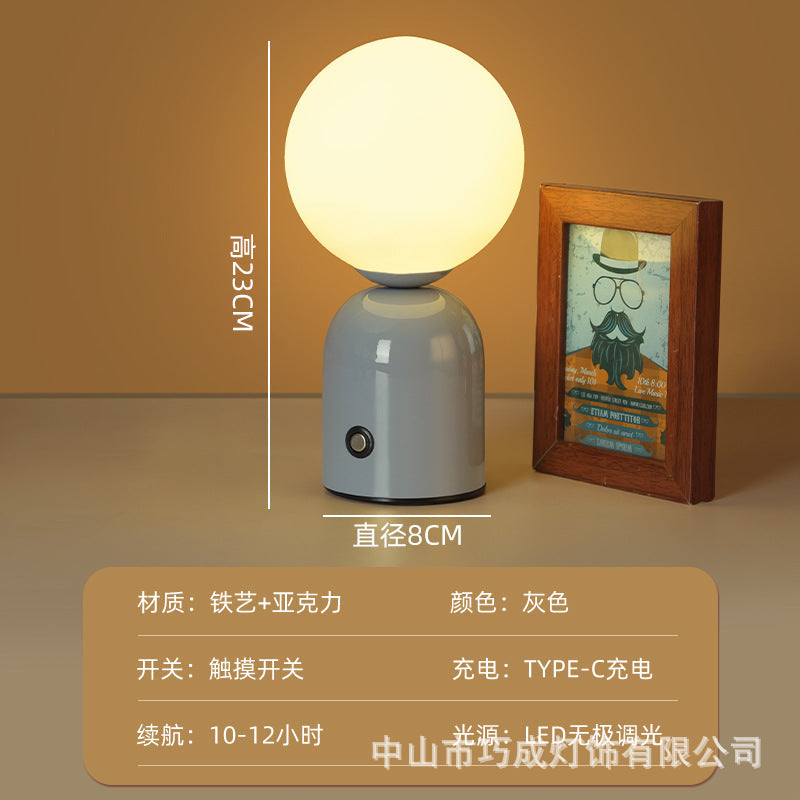 Nordic Macaron LED Table Lamp – Minimalist Desk & Bedside Ambient Light for Home & Café