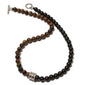 Unisex 6mm Yellow Tiger Eye Beaded Necklace – Clavicle Chain