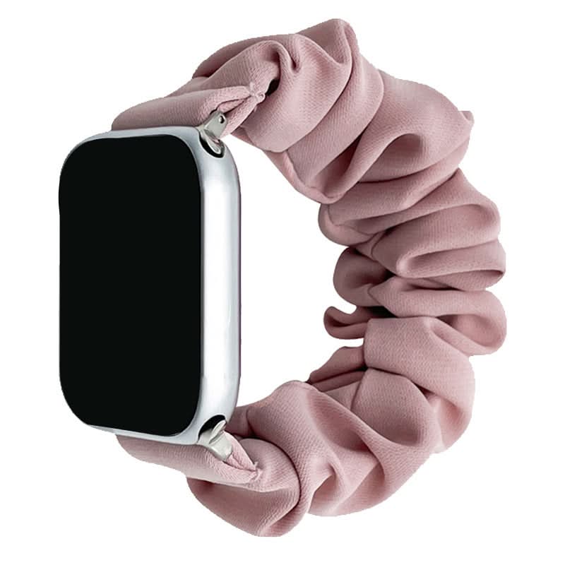 Scrunchie Apple Watch Band – Soft Silk Fabric Elastic Strap for 38mm-45mm (Only Strap)