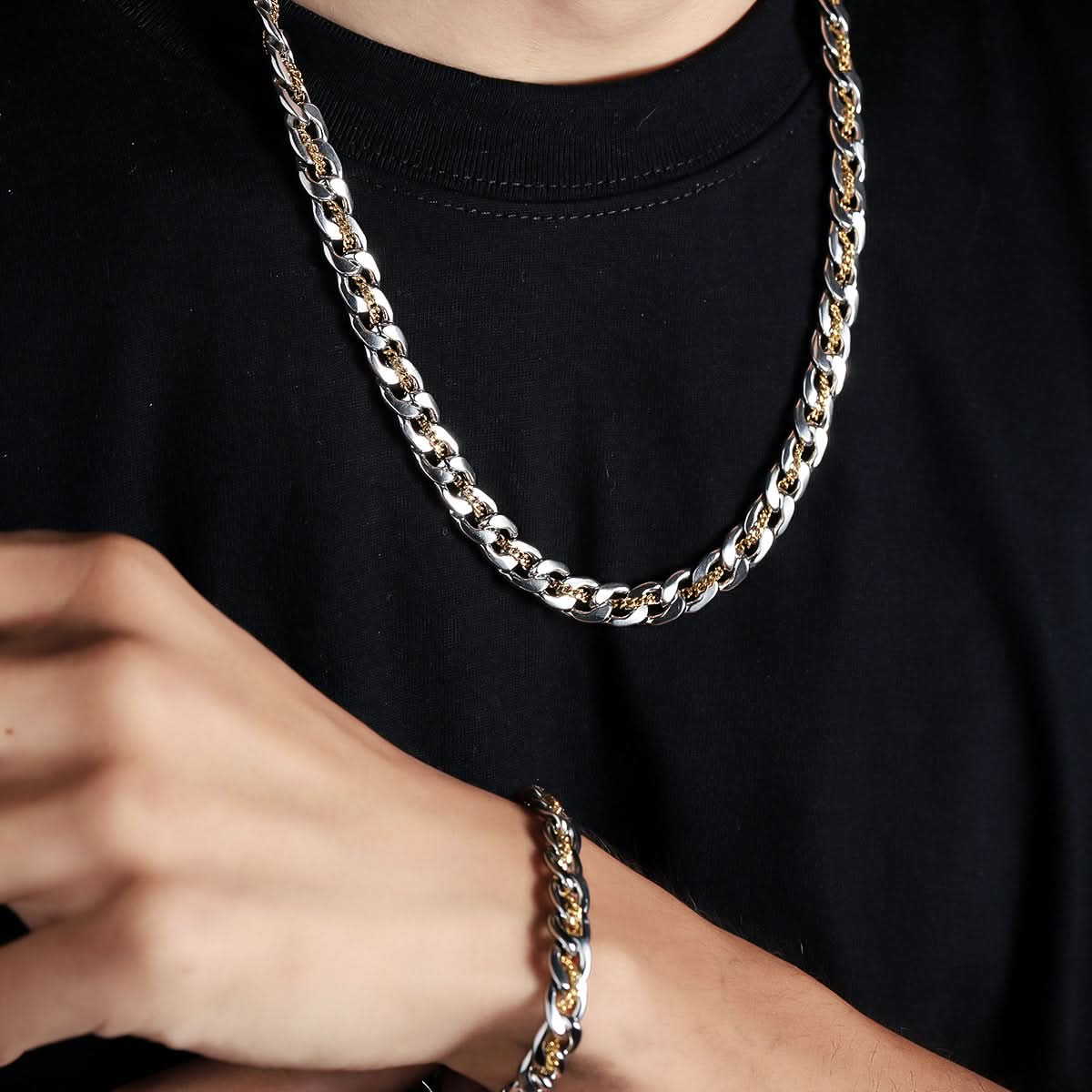 Men’s Gold Cuban Chain Necklace – Hip-Hop Style