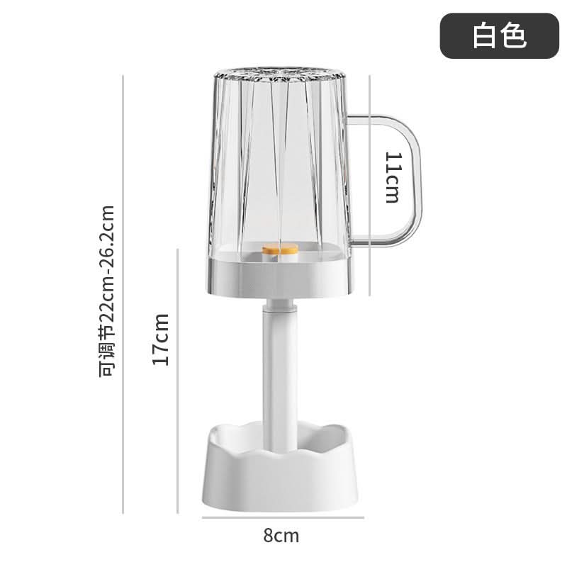Wall-Mounted Toothbrush Holder with Cups – Mouthwash Cup Storage Organizer