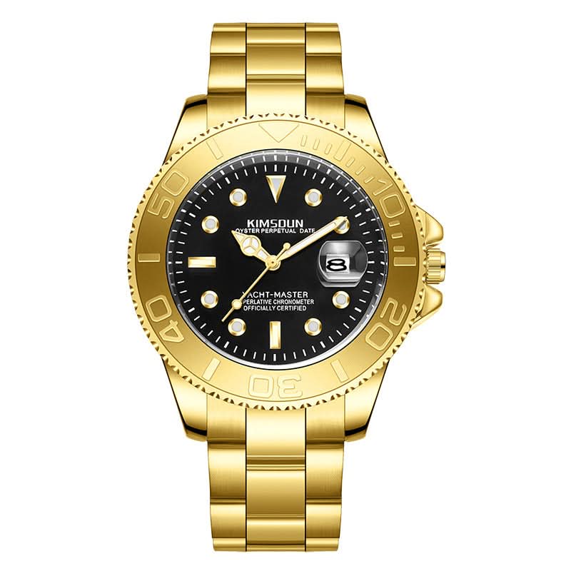 Men’s Luxury Yacht Watch – Stainless Steel Strap, Luminous Dial