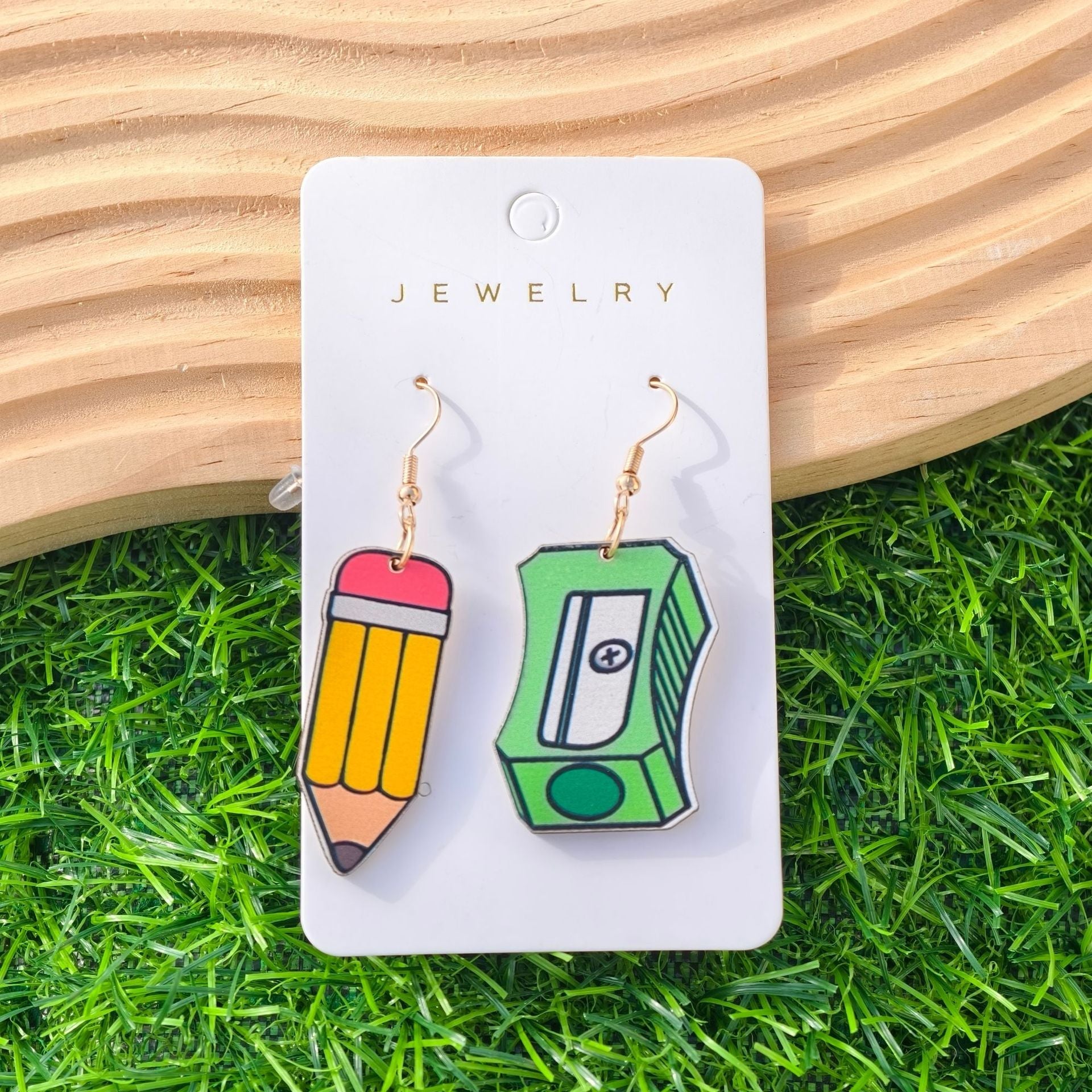 3D Wooden Book Earrings for Women – Graduation Teacher Student Jewelry