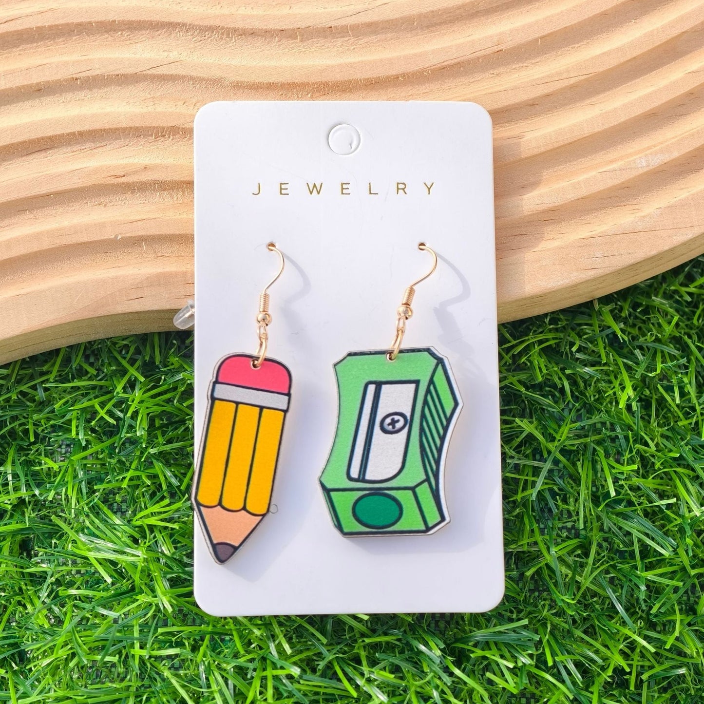 3D Wooden Book Earrings for Women – Graduation Teacher Student Jewelry