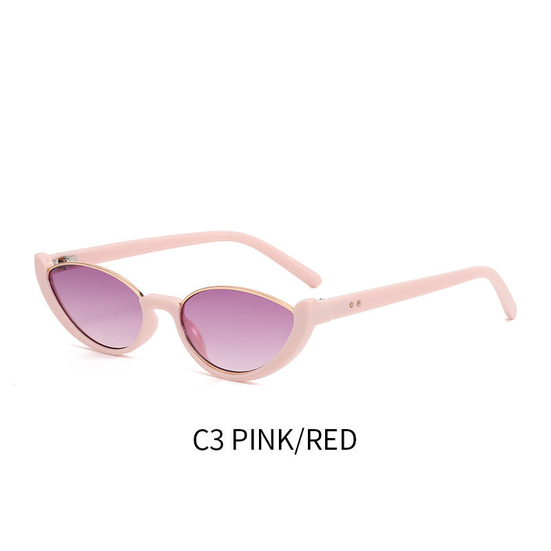 Women’s Cat Eye Sunglasses – UV400 Half Frame Oval Shades for Fashion & Travel