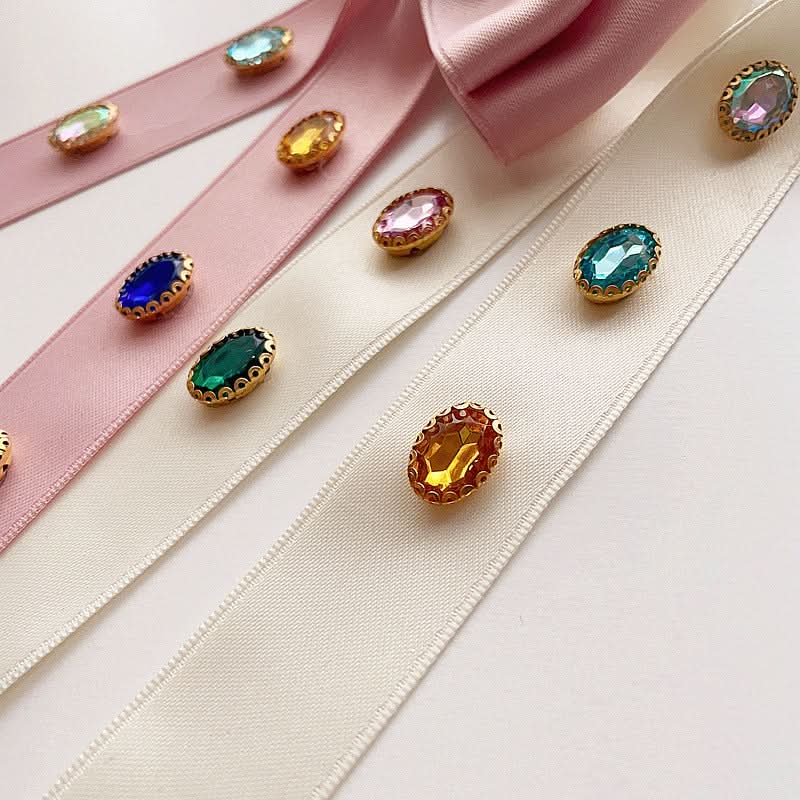 Double-Layer Bow Diamond Ribbon Hair Clip for Girls