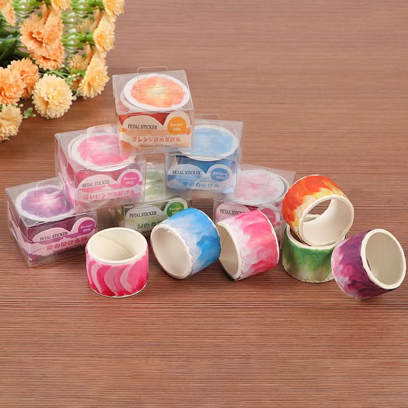 Set of 2 Petal Washi Petal Tape for DIY & Journals