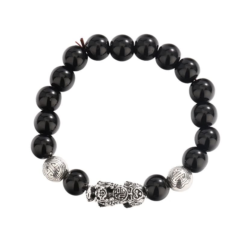 Men’s Stylish Obsidian Pixiu Bracelet – Braided Wealth Jewelry