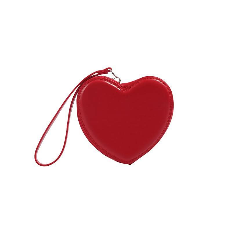 Red Heart Mini Coin Purse Handbag