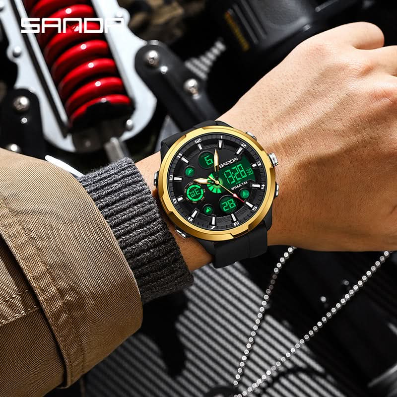 Men’s Waterproof Digital Watch Casual Fashion Timepiece with Luminous Display