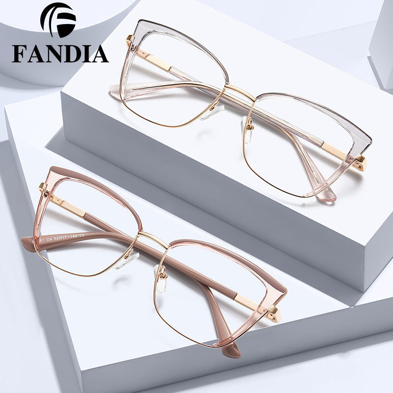 Cat-Eye Anti-Blue Light Glasses for Women – Light Luxury Optical Frame | Myopia-Ready