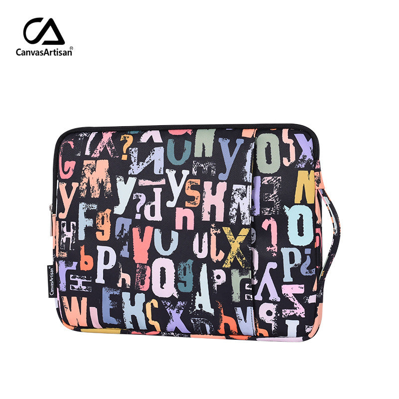 Urban Letters Laptop Sleeve – Waterproof & Shockproof Polyester Case for 11–15 Inch Devices