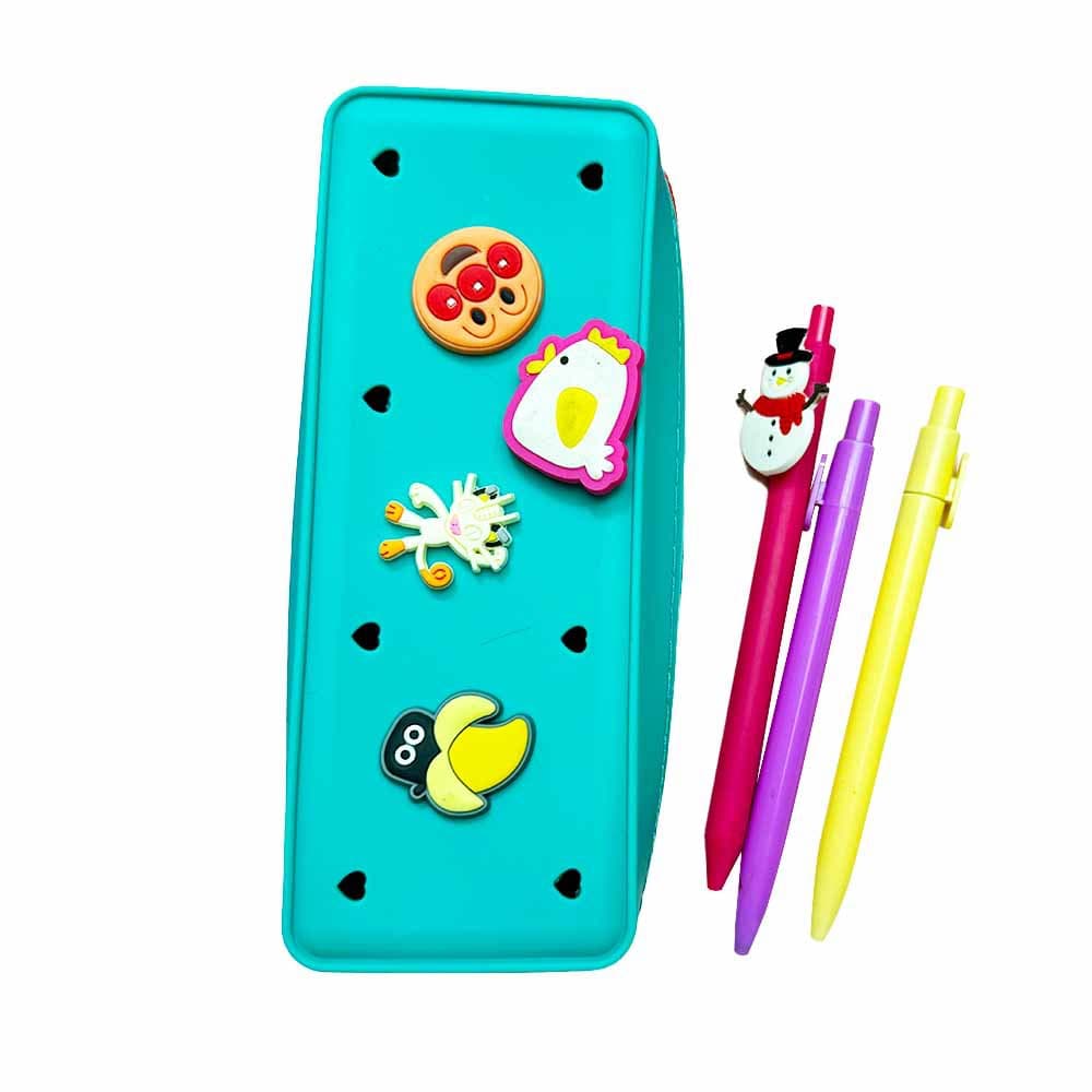 Silicone Cartoon Pencil Case, Large Capacity