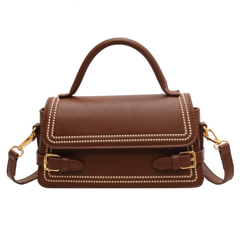 Women's Small Square Shoulder Bag – PU Leather With Zipper Pocket