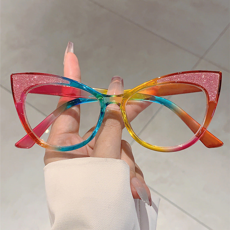 Trendy Cat-Eye Anti-Blue Light Glasses for Women – Large Frame Butterfly Eyewear