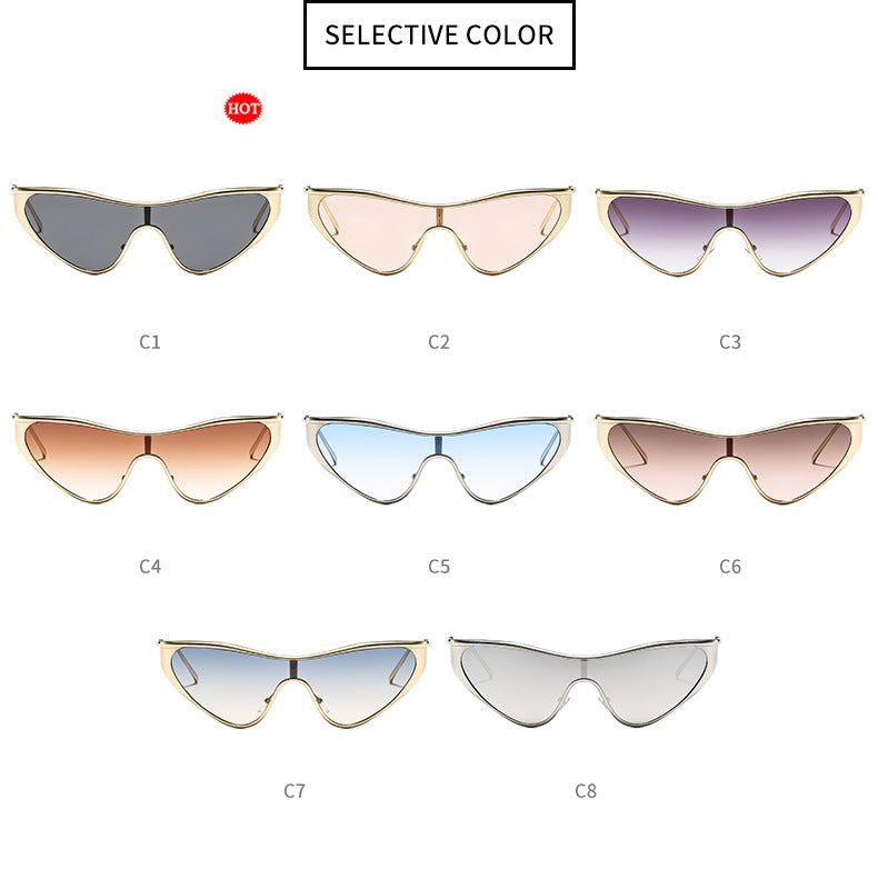 Trendy Metal Frame Women’s Sunglasses – UV Protection Fashion Shades for Everyday Style
