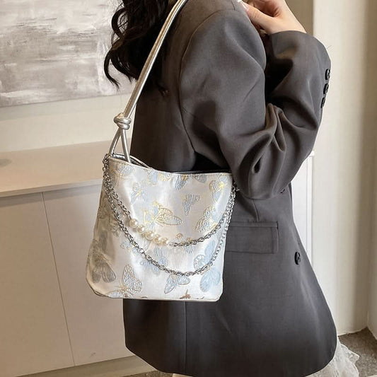 Stylish PU Leather Bucket Bag – Drawstring Shoulder Bag for Women