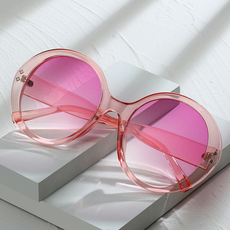 Round Oversized Sunglasses for Women – UV400 Fashion Shades, Street Style