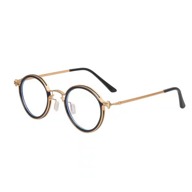 Round Frame Anti-Blue Light Glasses for Women & Men – High Myopia-Ready Resin Lenses