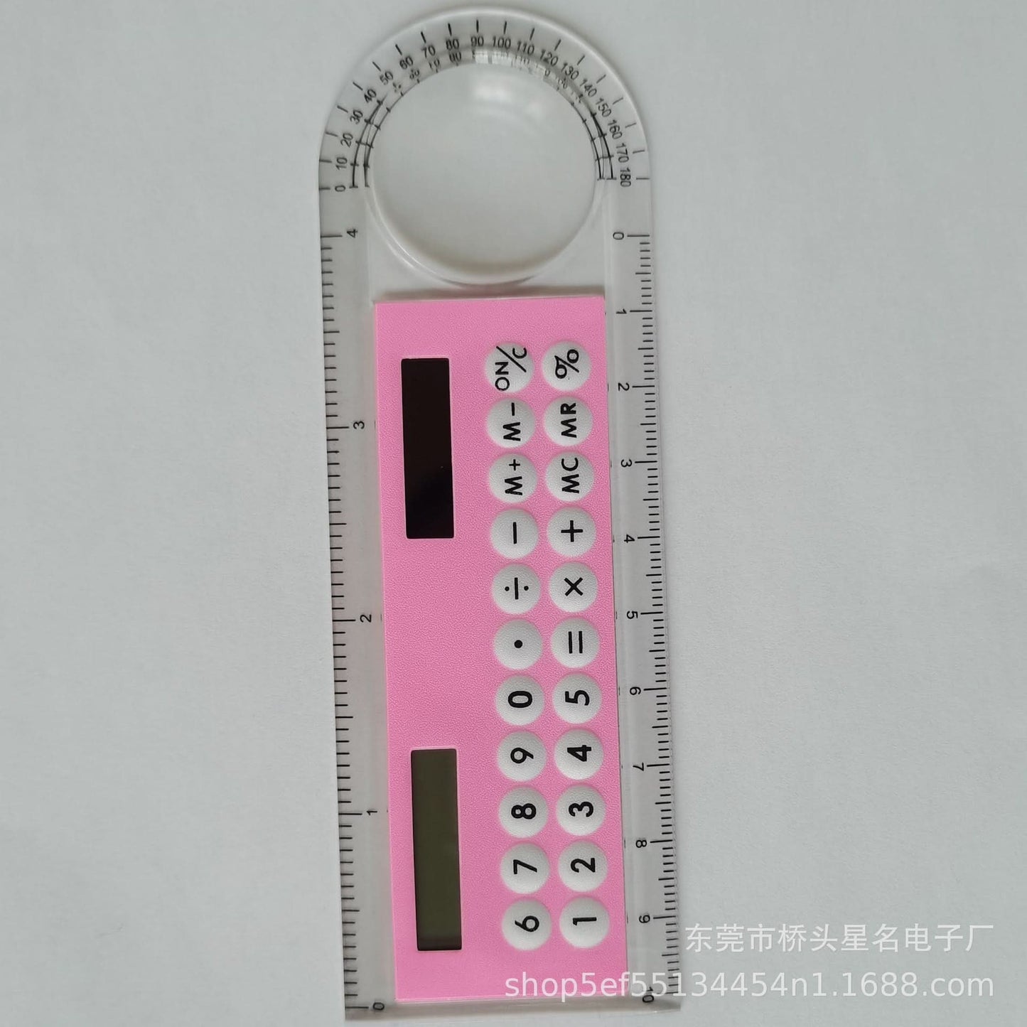 Multifunctional Protractor Ruler with Magnifying Glass