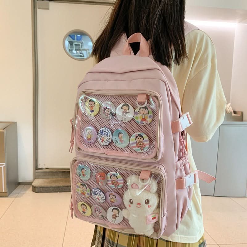 Trendy Transparent Backpack for School & Travel