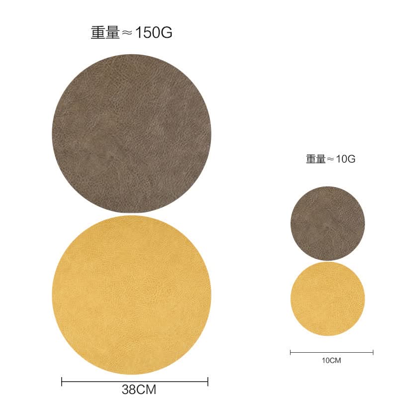 Nordic Style Leather Placemats & Coasters