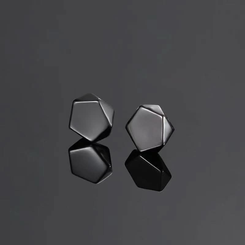 Magnetic Geometric Diamond Earrings for Men