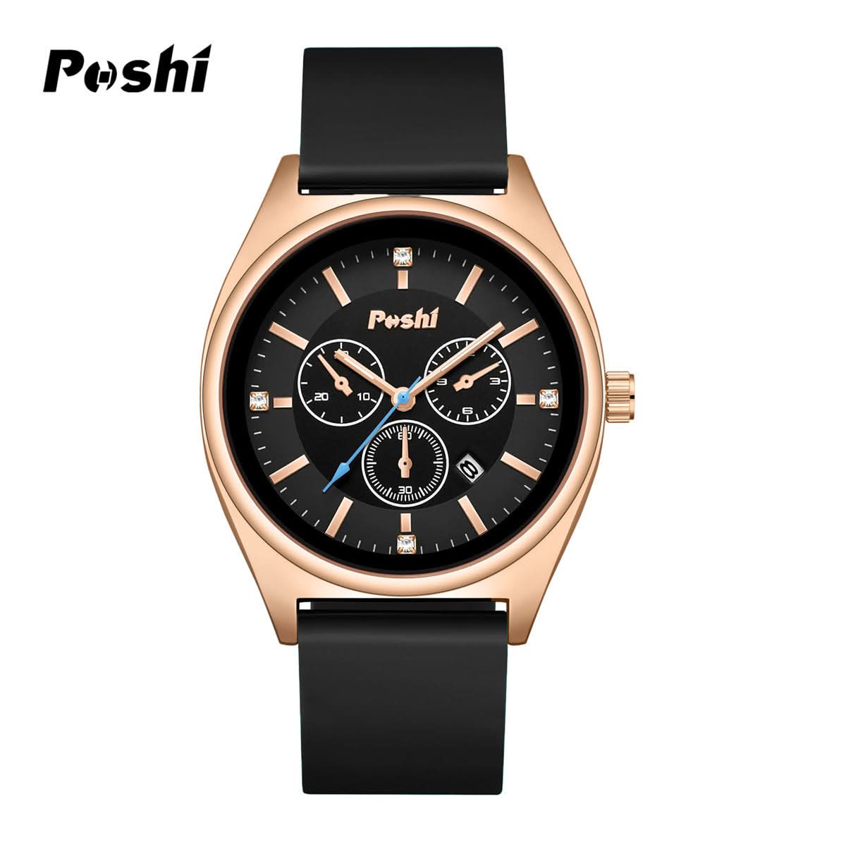 Women’s Fashion Quartz Watch – Waterproof Silicone Strap, Calendar Display
