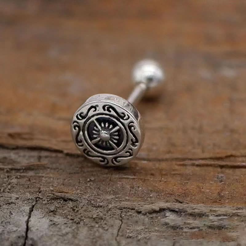 Men’s Rudder Cross Earrings – Statement Studs